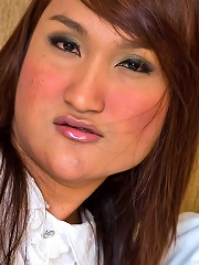 Ethnic shemale Rita cannot hide her bulging boner